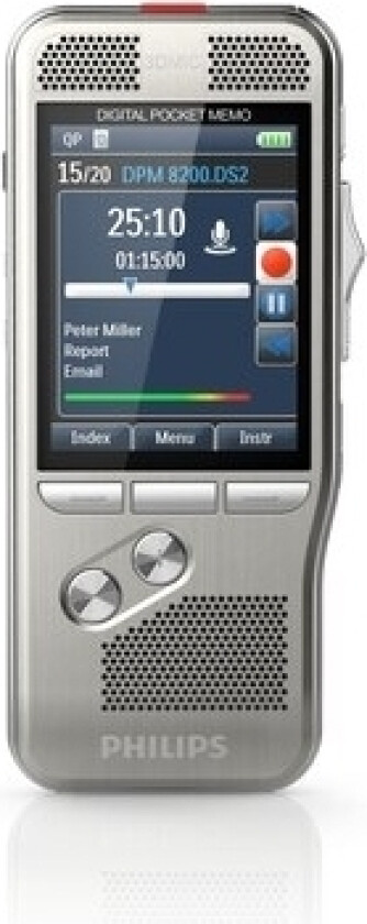 Diktafon Digital Lommememo Dpm8200/02 Profesjonell Diktafon, 4-Posisjons Skyvebryter - 1 Stk (Dpm8200/02)
