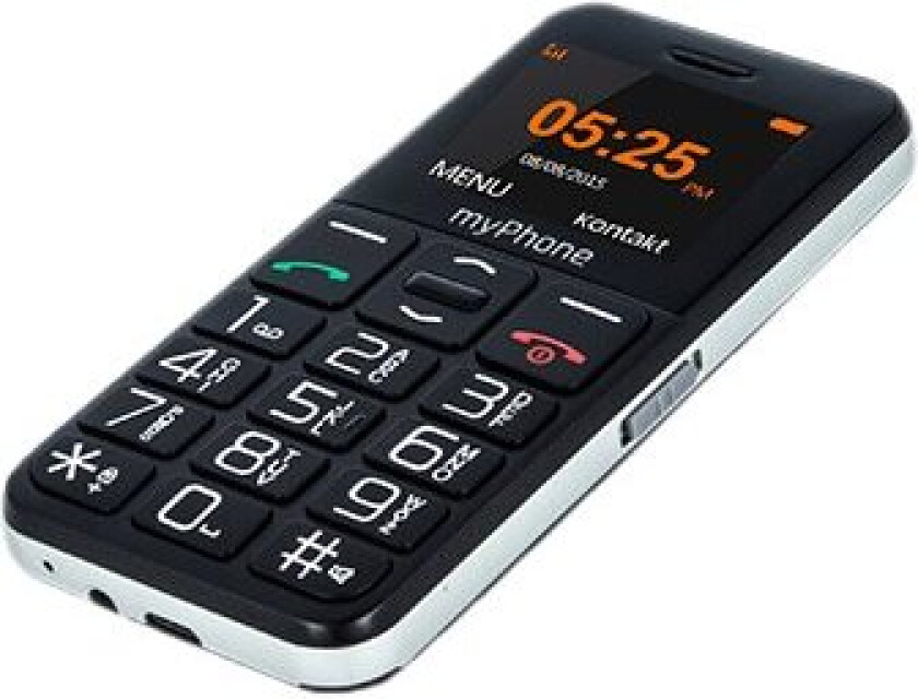 Myphone Halo Easy Mobiltelefon Svart Og Sølv