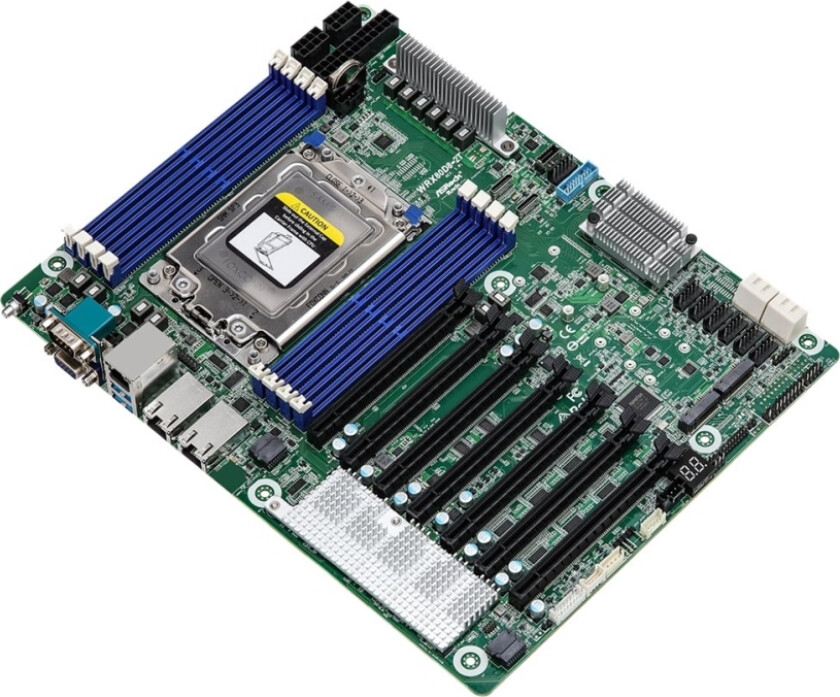 Asrock Rack Wrx80d8-2T - Hovedkort - Atx - Socket Sp3 - Amd Wrx80 Chipset - Usb-C Gen2, Usb 3.2 Gen 1 - 2 X 10 Gigabit Lan - Innbygd Grafikk