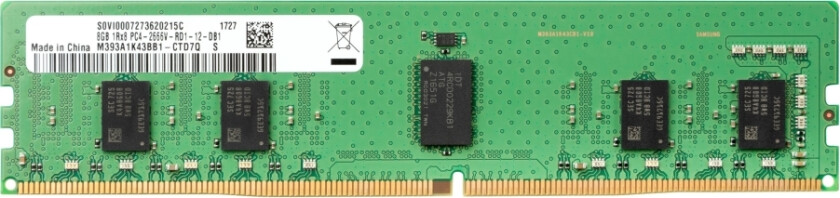 Hp - Ddr4 - Modul - 8 Gb - Dimm 288-Pin - 2666 Mhz / Pc4-21300 - 1.2 V - Ikke-Bufret - Ikke-Ecc - For Workstation Z2 G4 (Non-Ecc), Z4 G4 (Non-Ecc)