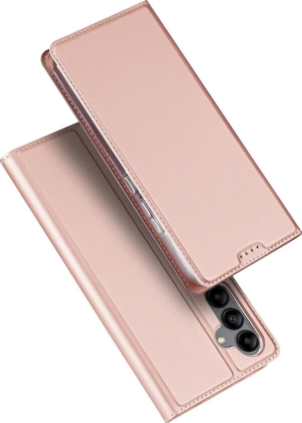 Skin Pro-Deksel Til Samsung Galaxy A34 5G Flip Cover Kortlommebokstativ Rosa