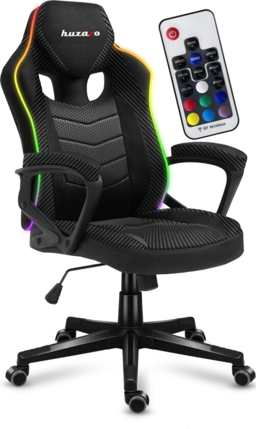 Gaming Stol Huzaro Force 2.5 Rgb Carbon Mesh Med Belysning Gaming Chair, Sort