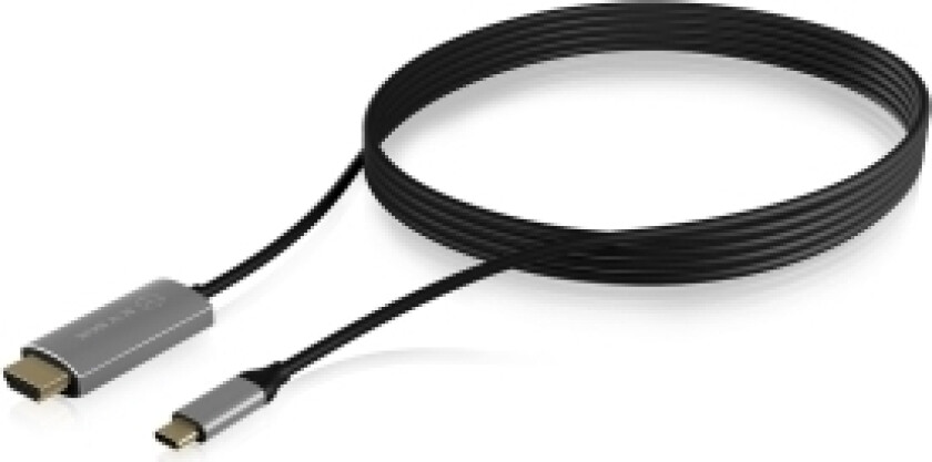 Icy Box Hdmi Tilslutningskabel Hdmi-A-Stik 1.8 M Sort, Sølv 60373 #####4K Uhd Hdmi-Kabel