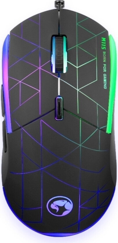 M115, Ambidekstriøs, 4000 Dpi, Sort