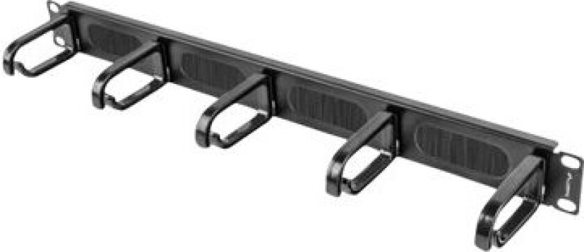 Lanberg Type B - Kabelstyringspanel Med Børste - Svart - 1U - 19"