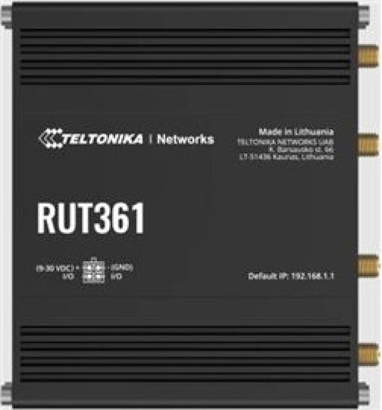 Rut361 - Trådløs Ruter - Wwan - Wi-Fi - 2,4 Ghz - 3G, 4G - Din-Skinnemonterbar, Veggmonterbar, Overflatemonterbar