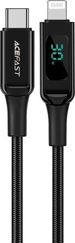 Usb-Kabel Acefast C6-01 Mfi Pd30w Usb-C Til Lightning 1,2 M Svart (C6-01-C-L Svart)