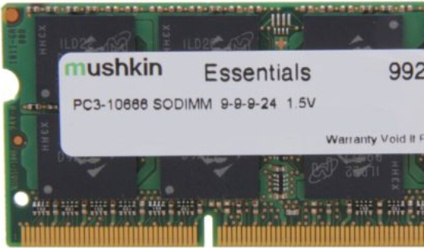 Mushkin Essentials - Ddr3 - Modul - 8 Gb - So Dimm 204-Pin - 1333 Mhz / Pc3-10666 - Cl9 - 1,5 V - Ikke Bufferet - Ikke-Ecc