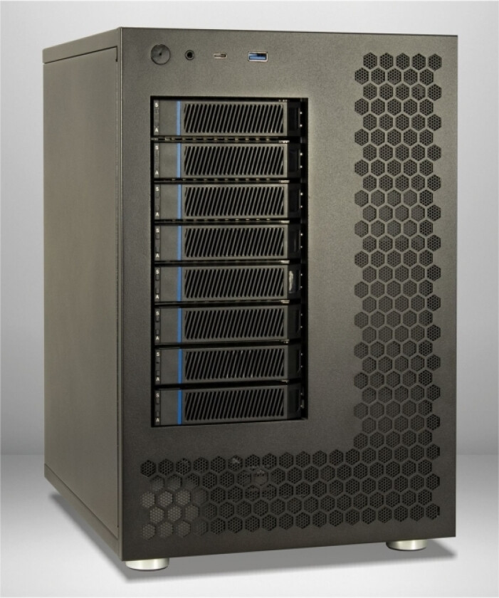 Inter-Tech Nas-8 - Lagerskap - 8 Brønner - Hdd 0