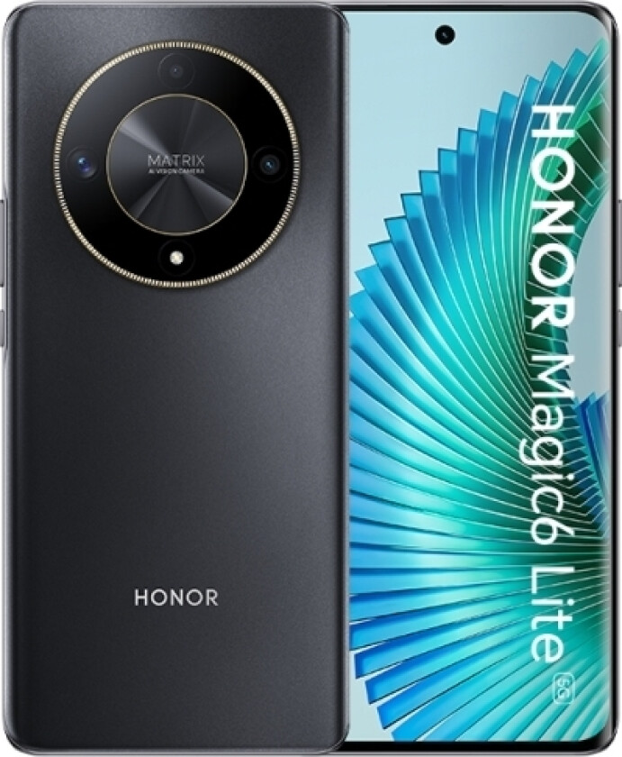 Honor Magic6 Lite 5G, 17,2 Cm (6.78"), 8 Gb, 256 Gb, 108 Mp, Android 13, Svart
