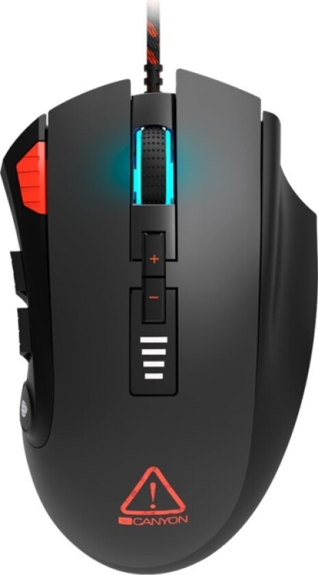 Merkava Gm-15 - Mus - Optisk - 12 Knapper - Kablet - Usb - Svart - Løsvekt - Hengeboks