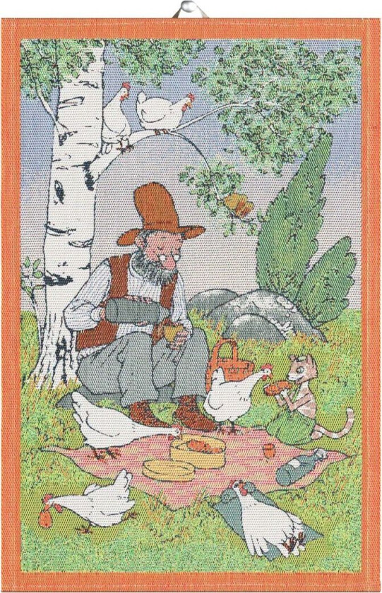 Pettson & Findus kjøkkenhåndkle Piknik