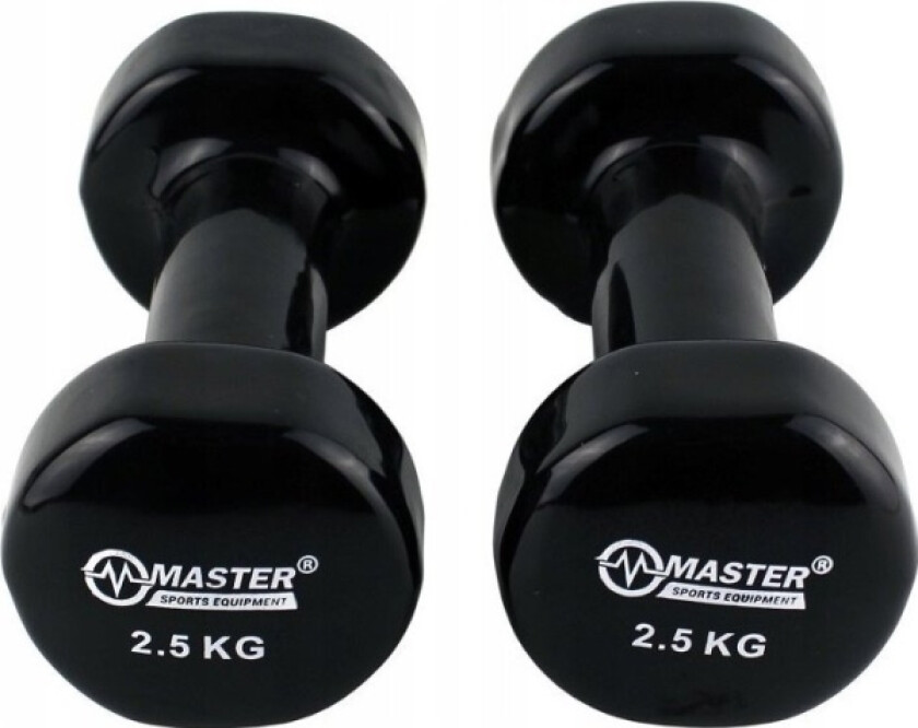 Master Støpejern Dumbbells Vinyl Dekket 2,5 Kg X2