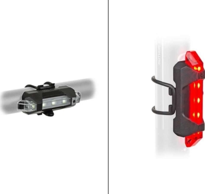 Forfatter A-Stake Mini Usb Oppladbart Sykkellyssett