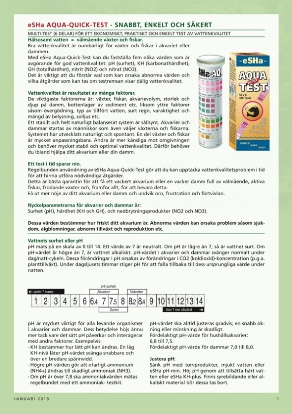 Bilde av Seahorse Esha Qiuck Test 50 Teststickor