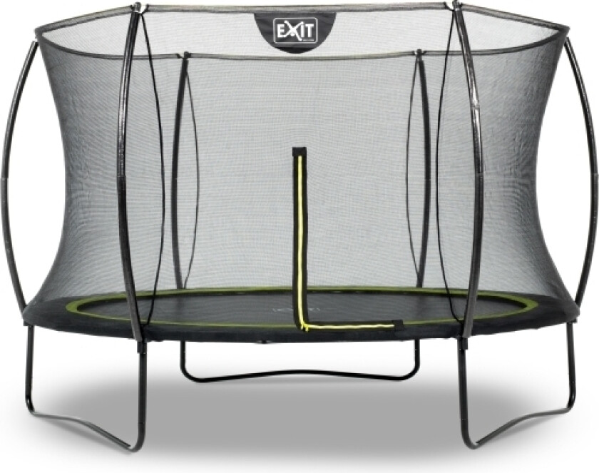 Exit Silhouette Trampoline Ø305cm - Black, Trampoline Over Bakken, Rund, 100 Kg, 3 År, Safety Net, Sort