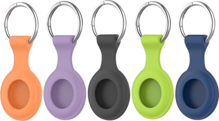4Smarts - Set - Eske For Airtag - Metall, Silikon - Svart, Blå, Purpur, Grønn, Oransje - For Apple Airtag