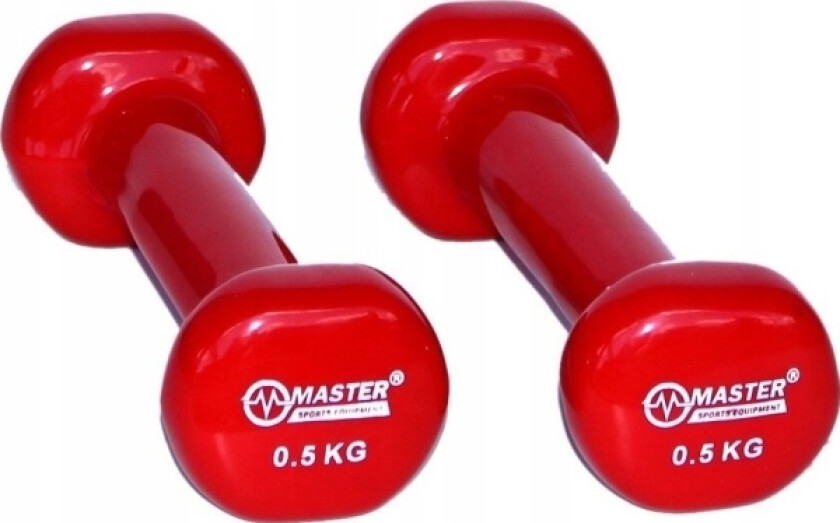 Master Støpejern Dumbbells Vinyl Dekket 0,5 Kg X2