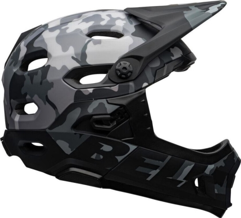 Full Face Helmet Super Dh Mips Spherical Matte Gloss Black Camo Size L (58-62 Cm) (New)