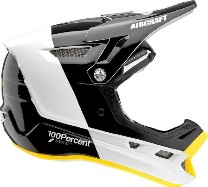 100 % Aircraft Composite Sykkelhjelm Gul Størrelse S
