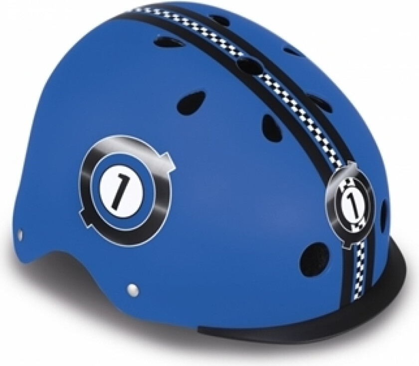 Globber Barnehjelm Elite Lights Racing, Mørkeblå, Størrelse: Xs-S 48-53 Cm (507-300)