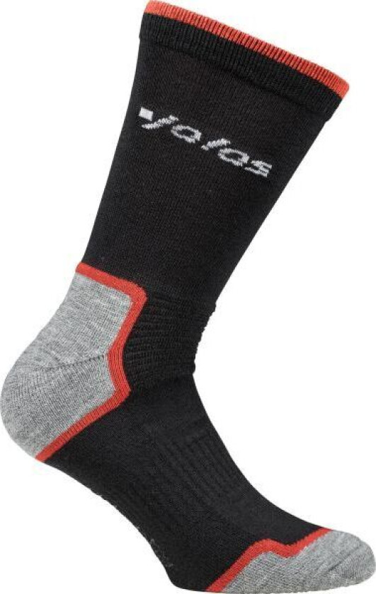 8221 Sokker unisex, svart/rød 42-43