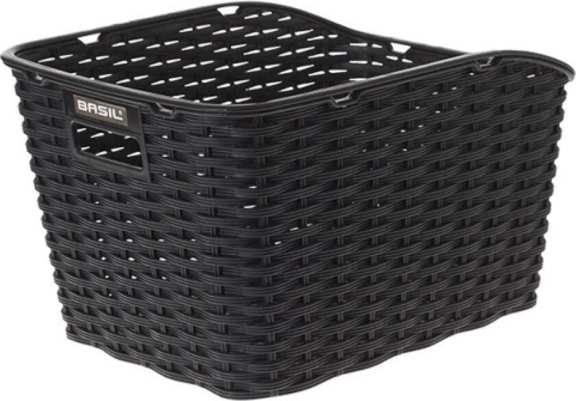 Basil Weave Wp, Bakre, Sykkelkurv, Syntetisk, Svart, 5 Kg, 430 Mm
