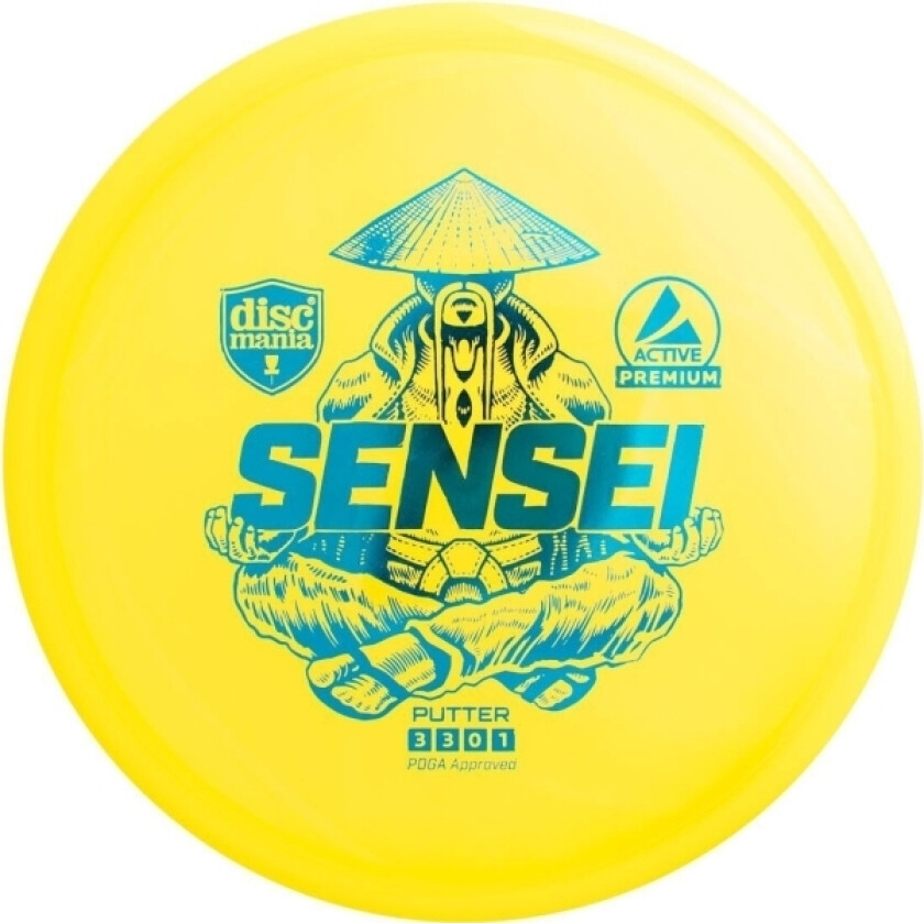 Discgolf Discmania Putter Sensei Active Premium Gul 3/3/0/1