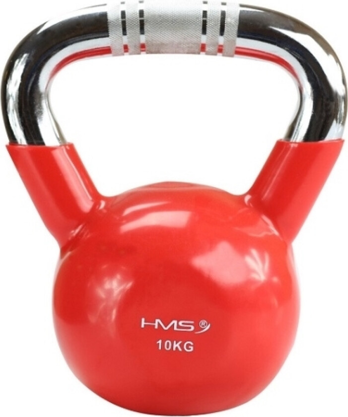 Hms Kettlebell Cast Iron Ktc10 Handle Chrome Knurled Red 10 Kg (17-64-073)