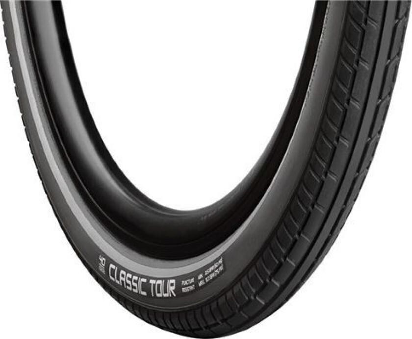 Classic Tour Turdekk 28X1,50 (40-622) Wire Anti-Punkteringsrefleks Svart-Grå