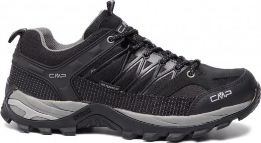 Menns Cmp Rigel Low Trekking Shoe Wp Nero/Grå S. 41 (3Q54457-73Uc)