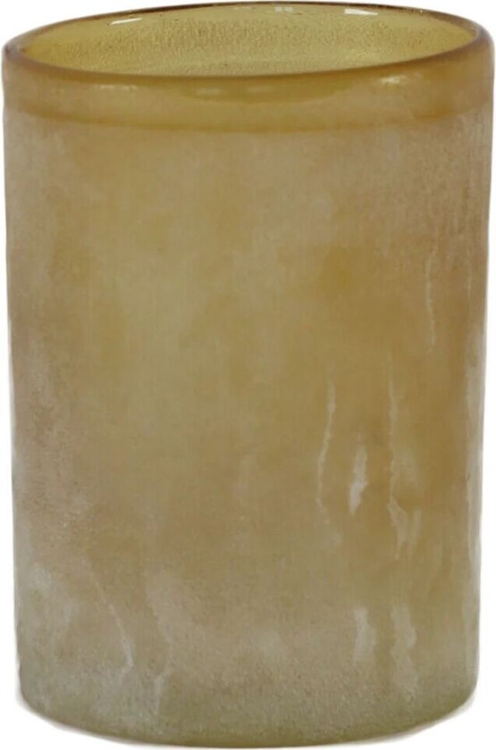 Frost telysglass L Amber (brun)