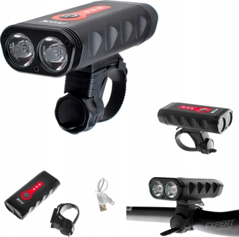 Prox Frontlampe Prox Sirius 2Xcree Xp-G3 900Lm Usb