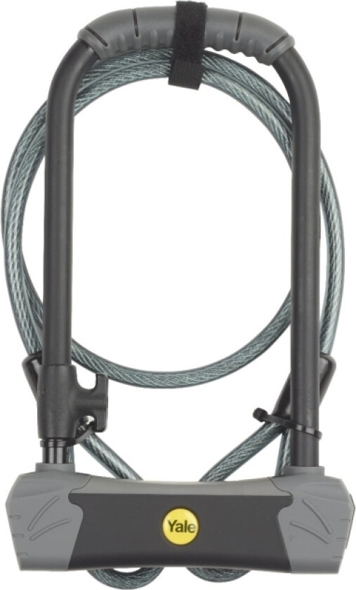 Yale Yul3c/14/230/1, U-Lås, Sort, Stål, Stål, Gummi, Fiber