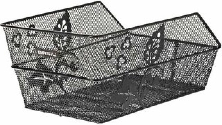 Basil Cento Flower, Bakre, Sykkelkurv, Stål, Svart, 5 Kg, 450 Mm