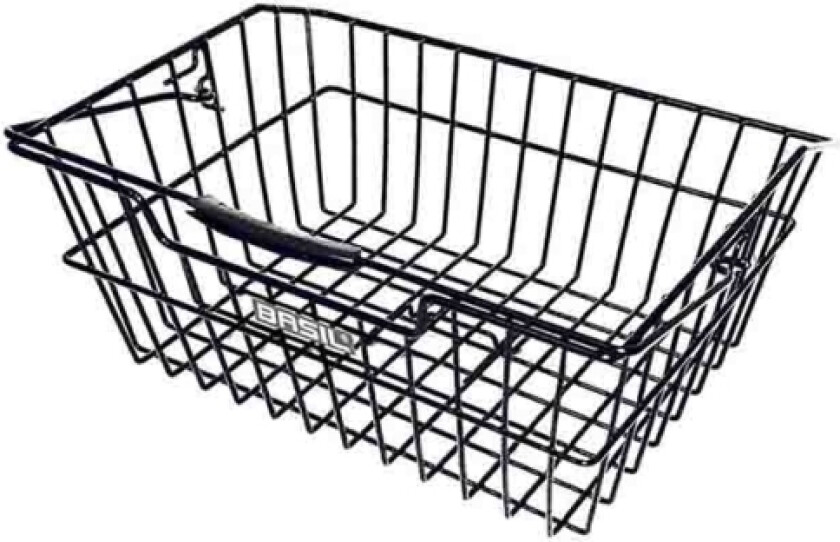 Basil Cairo Luxe, Bakre, Sykkelkurv, Stål, Svart, 5 Kg, 410 Mm