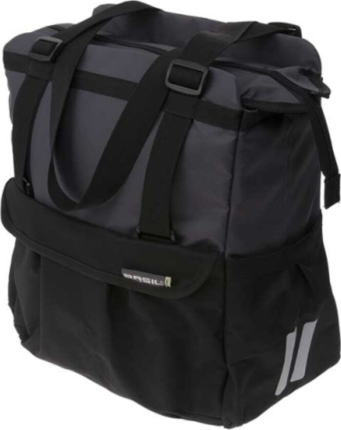 Basil Shopper Xl, Bakre, Sykkelveske, Polyester, Svart, 20 L, 5 Kg