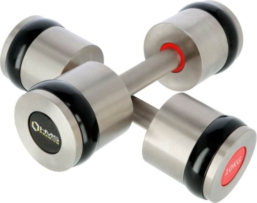 Hms Premium Chrome Dumbbells 2X10kg Silver (17-66-143)