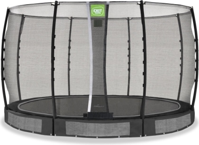 Exit Allure Classic Bakketrampoline Ø366cm - Svart, Nedsunket Trampoline, Rund, 130 Kg, 3 År, Safety Net, Montering Nødvendig