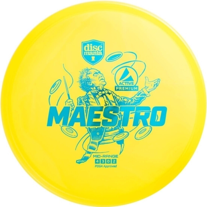 Bilde av Discgolf Discmania Midrange Driver Maestro Active Premium Gul 4/3/0/2