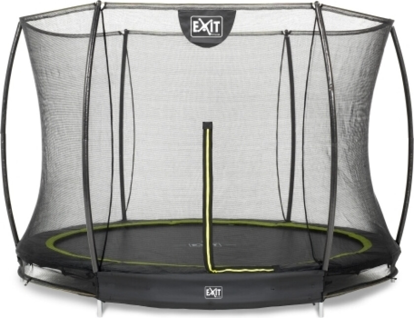 Exit Silhouette Ground Trampoline Ø244cm With Safety Net - Black, Nedsunket Trampoline, Rund, 50 Kg, Safety Net, Sort