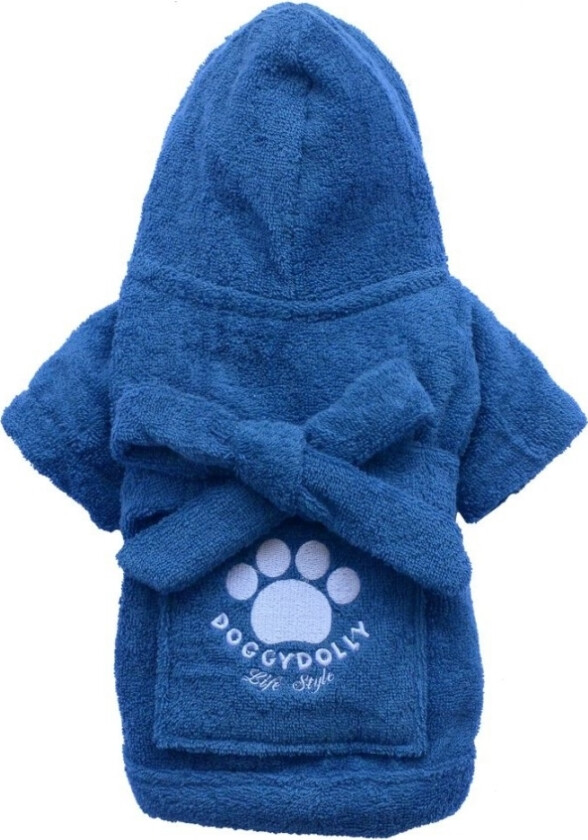 Doggydolly Badekåpe Med Pote, Blå, Xxs 13-15Cm/26-28Cm