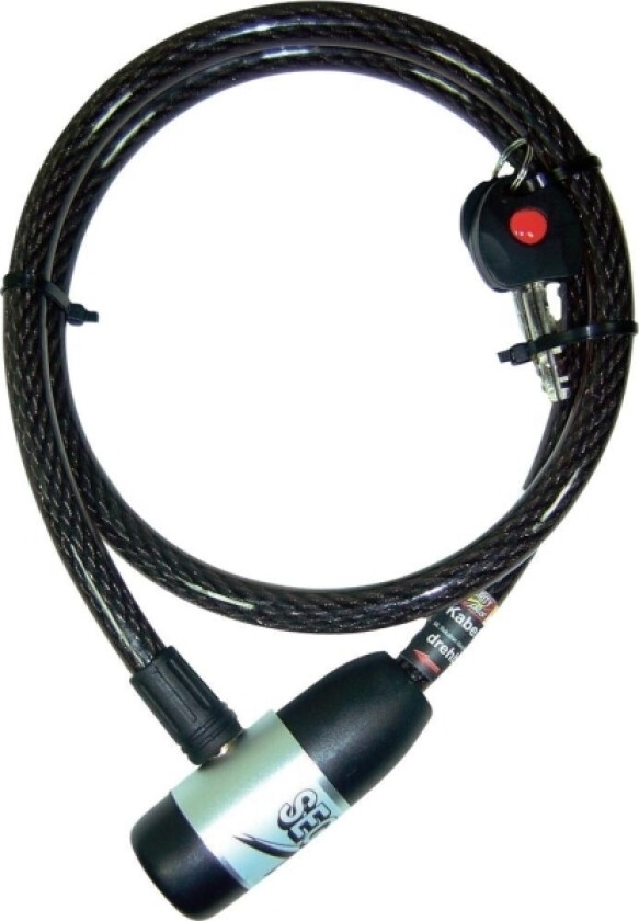 K86 Kabellås Sort Nøglelås