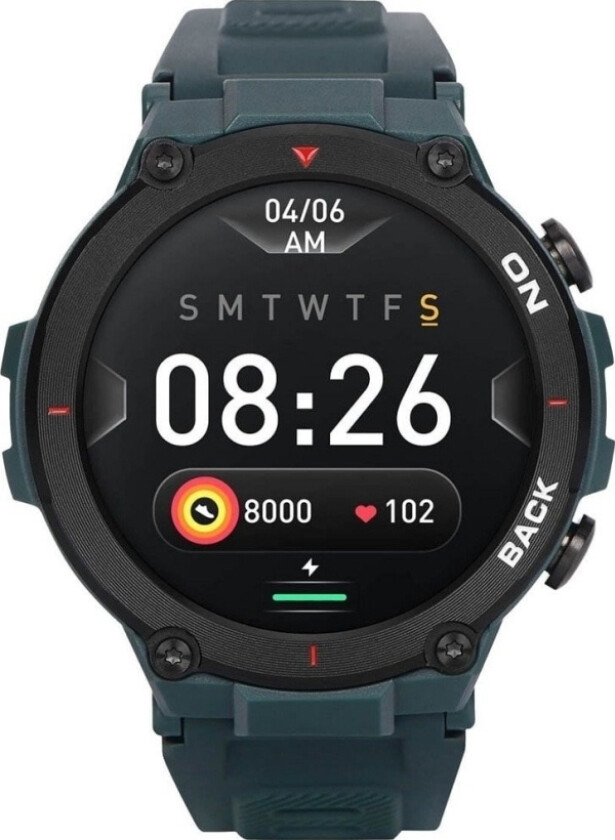 Grs Smart Watch, Svart Urkasse Med Grønn Reim