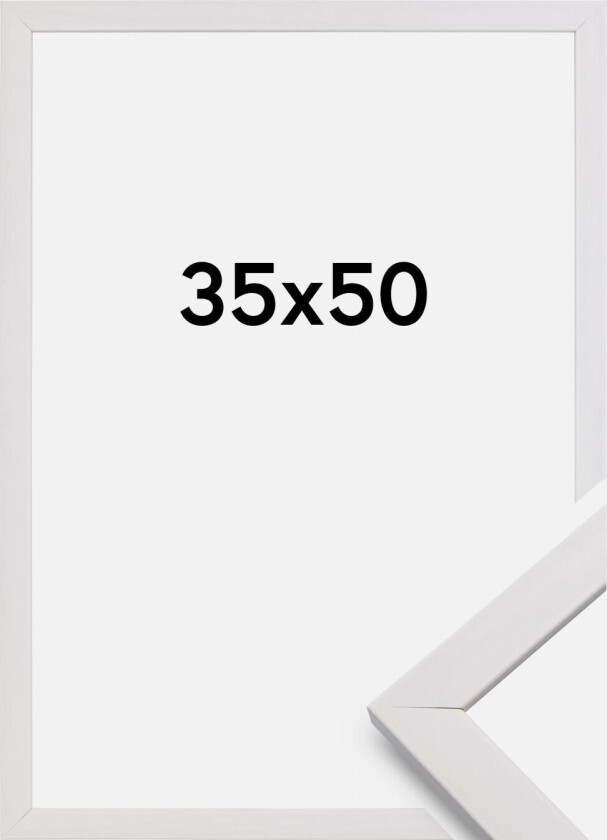 Bilde av Ramme Stilren Akrylglass Hvit 35x50 Cm