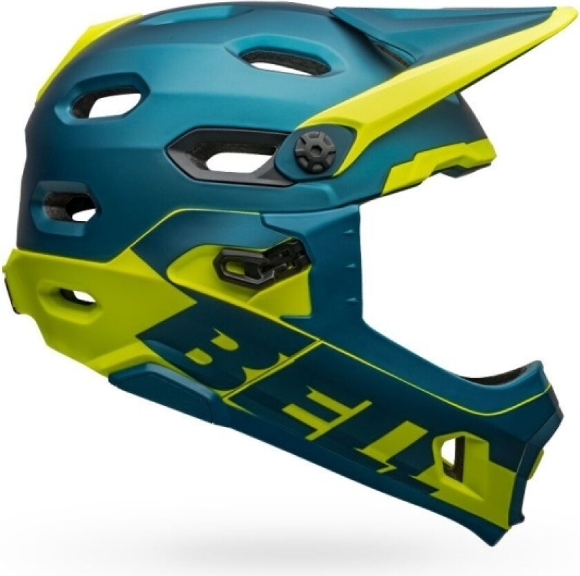 Helmets Super Dh Mips, Integral, Mountainbikehjälm, S, Gjuten, Expanderad Polystyren, Polykarbonat, Blå, Lime