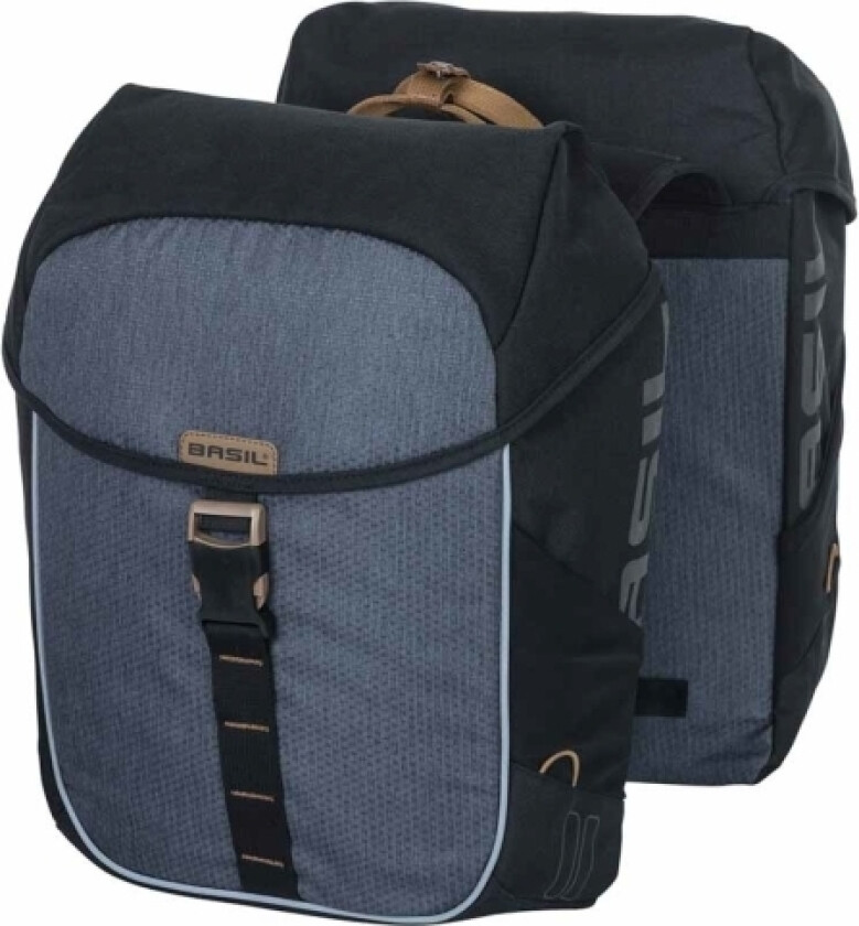 Basil Miles, Bakre, Sykkelveske, Polyester, Grå, 34 L, 10 Kg