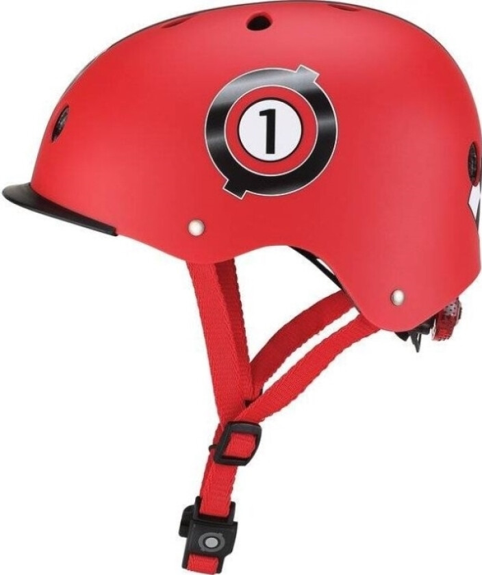 Globber Barnehjelm Elite Lights, Rød, Størrelse: Xs-S 48-53 Cm (507-102)