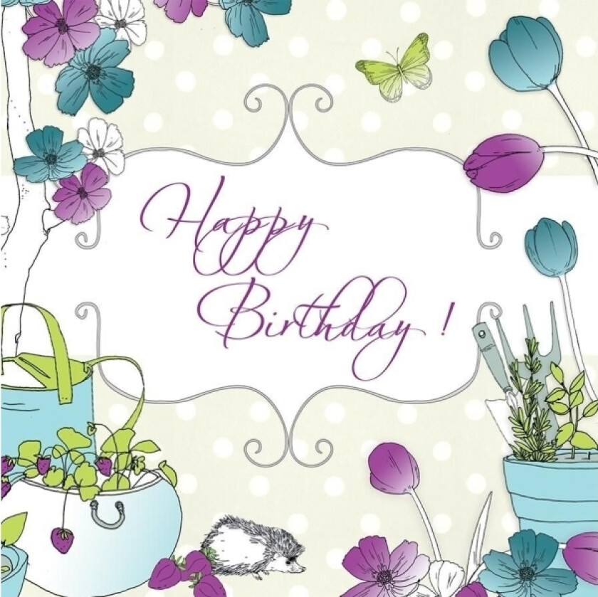 Swarovski Bursdagskort Firkantede Blomsterpotter (Cl1503)