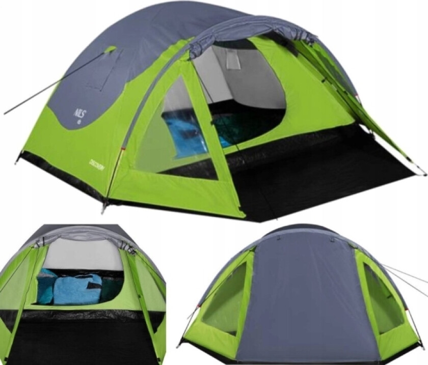 Nils Extreme Nc6006 Turisttelt Grønn Og Grå Discovery Nils Camp Campingtelt